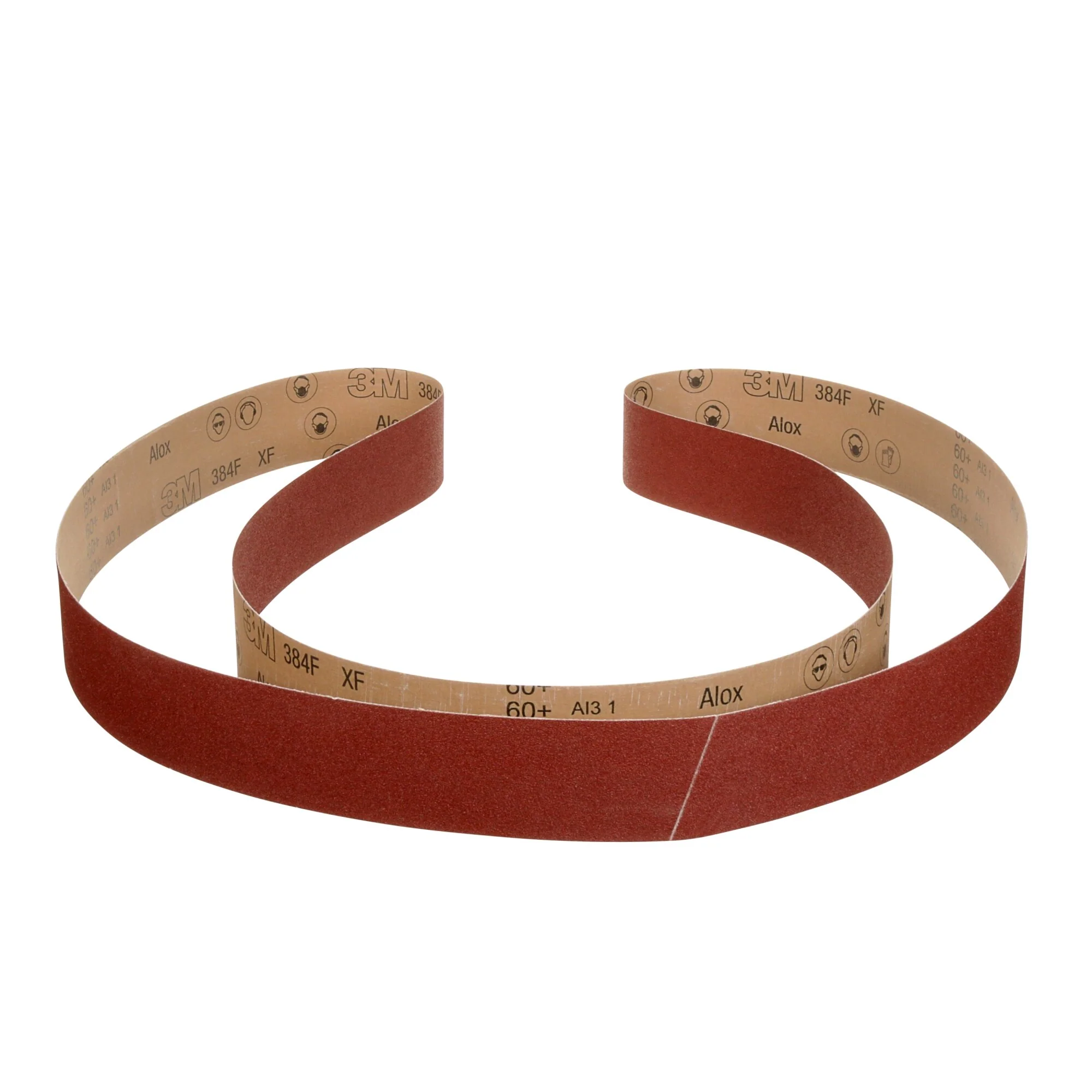 3M Cloth Belt 384F, 120+ XF-weight, 8 in x 202 in, Film-lok,Single-flex