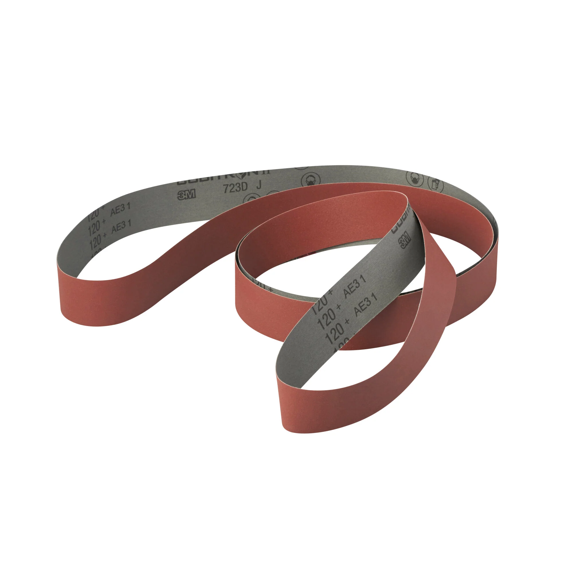 3M Cubitron ll Cloth Belt 723D, 120+ J-weight, 2 in x 72 in, Film-lok,Full-flex