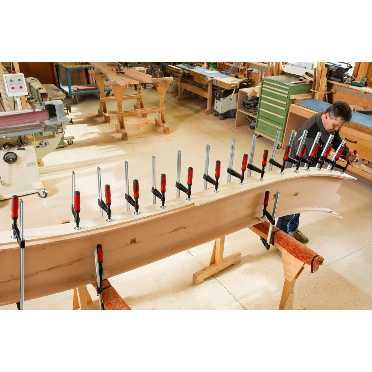 Bessey TGK4.516+2K Clamp, woodworking, F-style, 2K handle, replaceable pads, 4.5 In. x 16 In., 1540 lb - Image 7