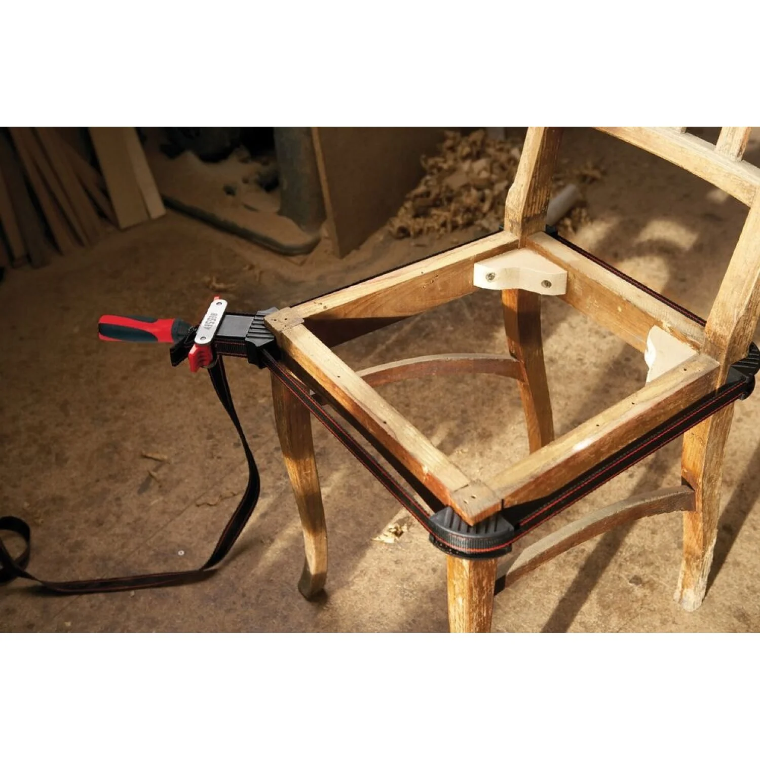 Bessey VAS400-CB Clamp, woodworking, strap clamp, 2K Handle, 12 ft. strap - Image 3