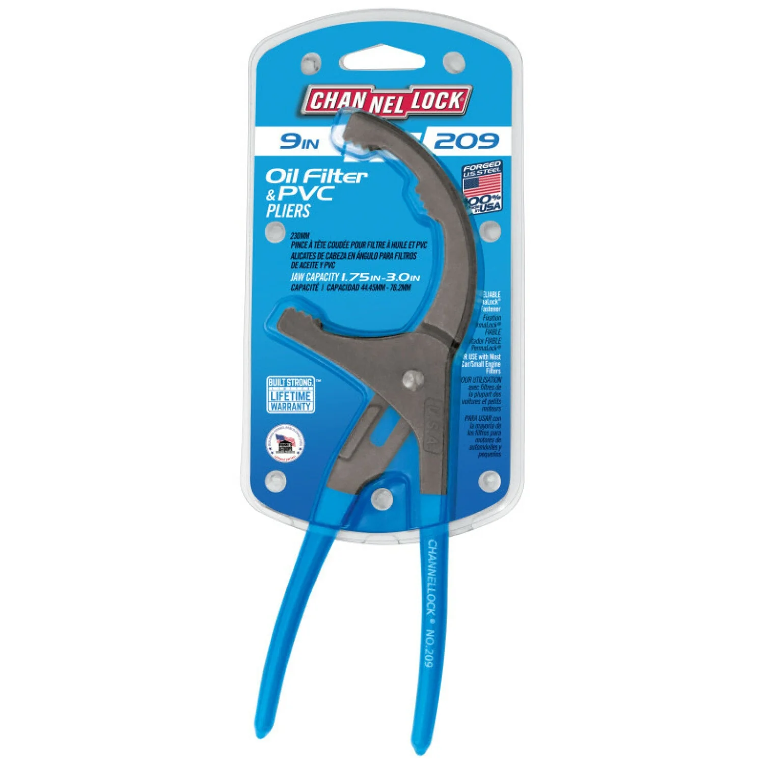 Channellock 209 9 Inch Oil Filter/ PVC Plier - Image 2