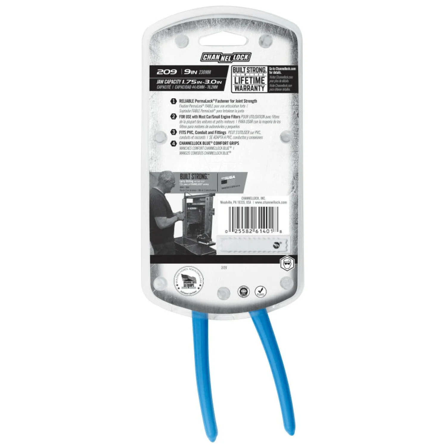 Channellock 209 9 Inch Oil Filter/ PVC Plier - Image 3
