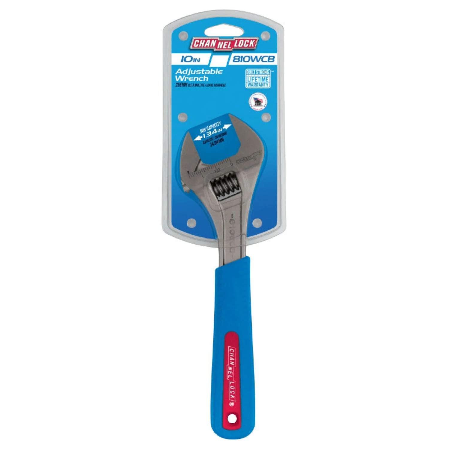 Channellock 810WCB 10-inch Code Blue Adjustable Wrench - Image 2