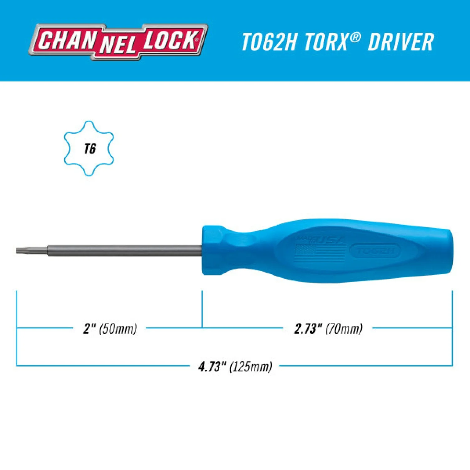 Channellock T062H TORX T6 X 2-Inch Professional Screwdriver - Image 5