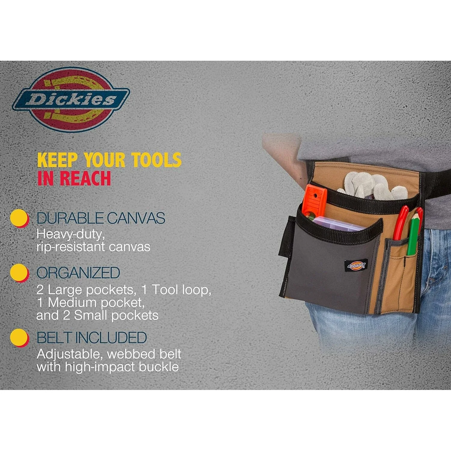 Dickies 57080 5-Pocket Single Side Tool Pouch / Work Apron - Image 5