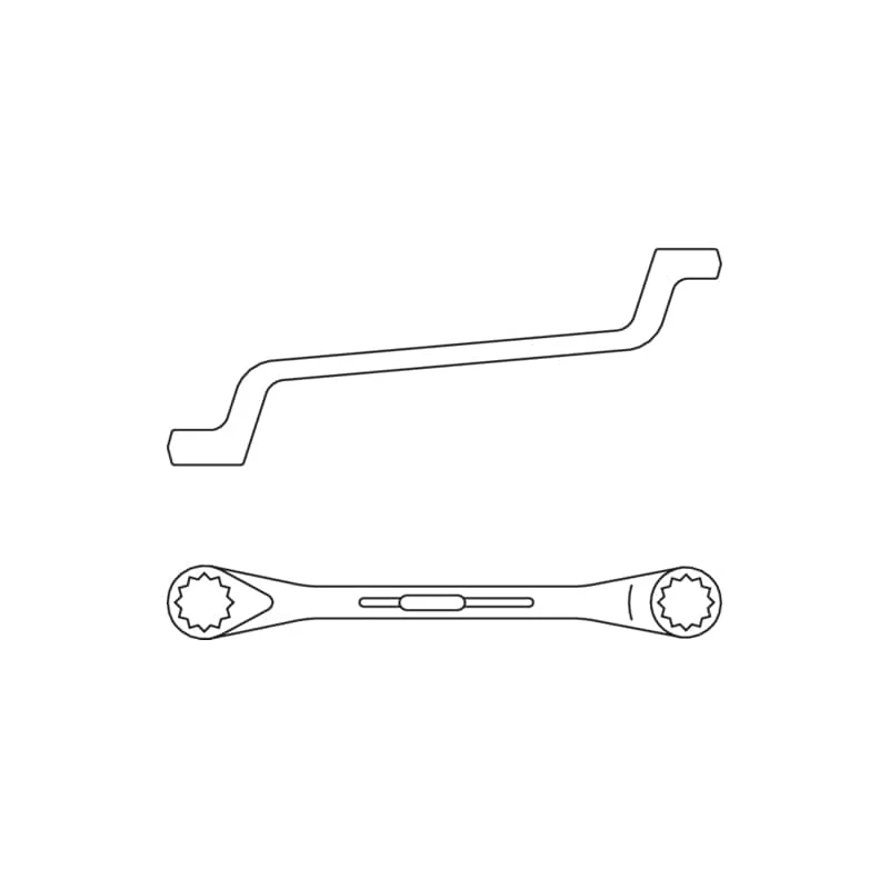Gedore 6015860 Double ended ring spanner offset 9x11 mm - Image 3