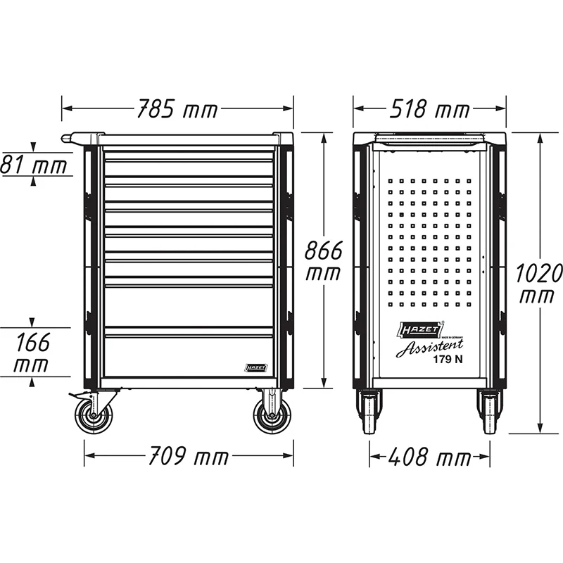 Hazet 179NX-6 Tool Trolley Assistent - Image 3