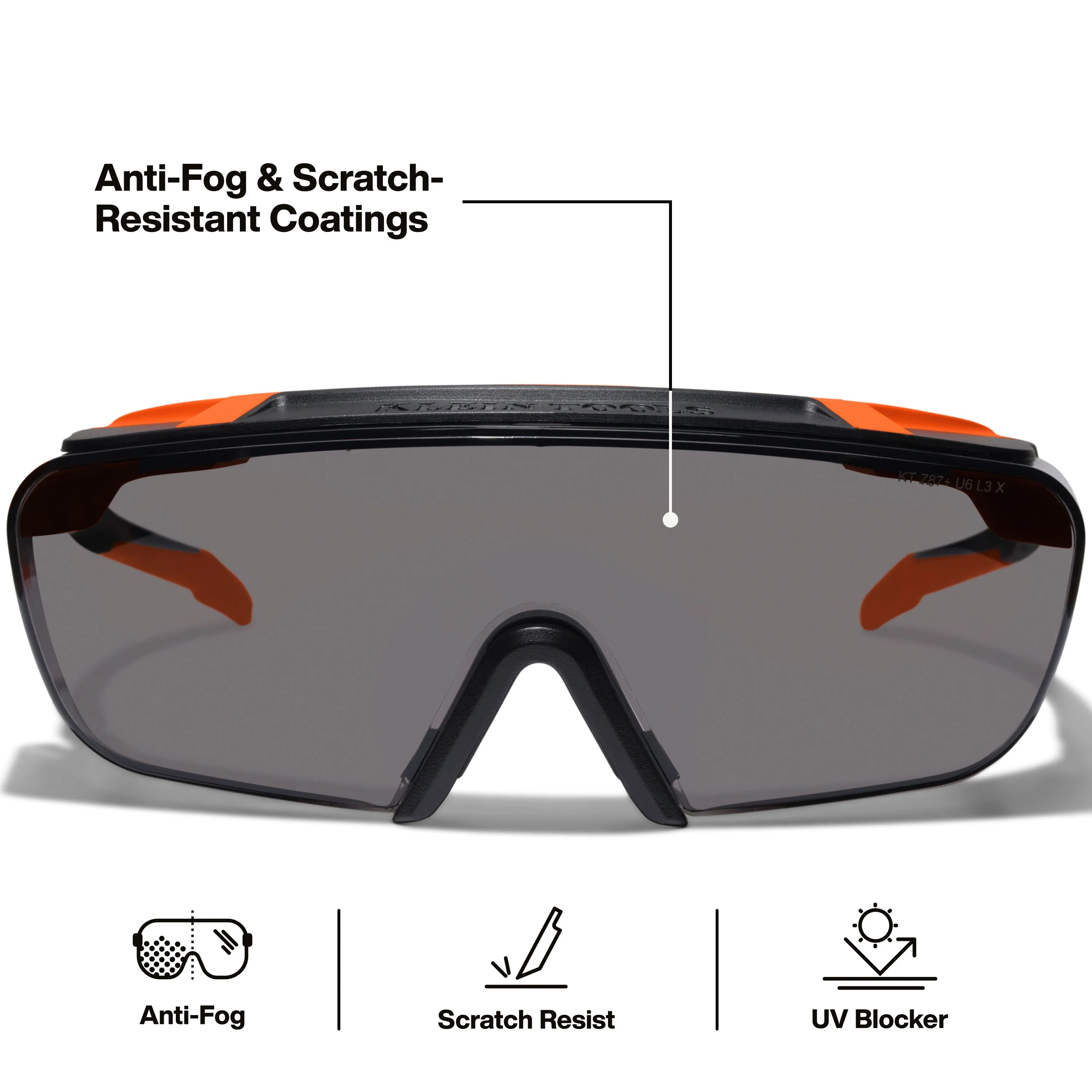 Klein Tools 03007 Over-The-Glasses Safety Glasses, Shaded Gray Lens - Image 3