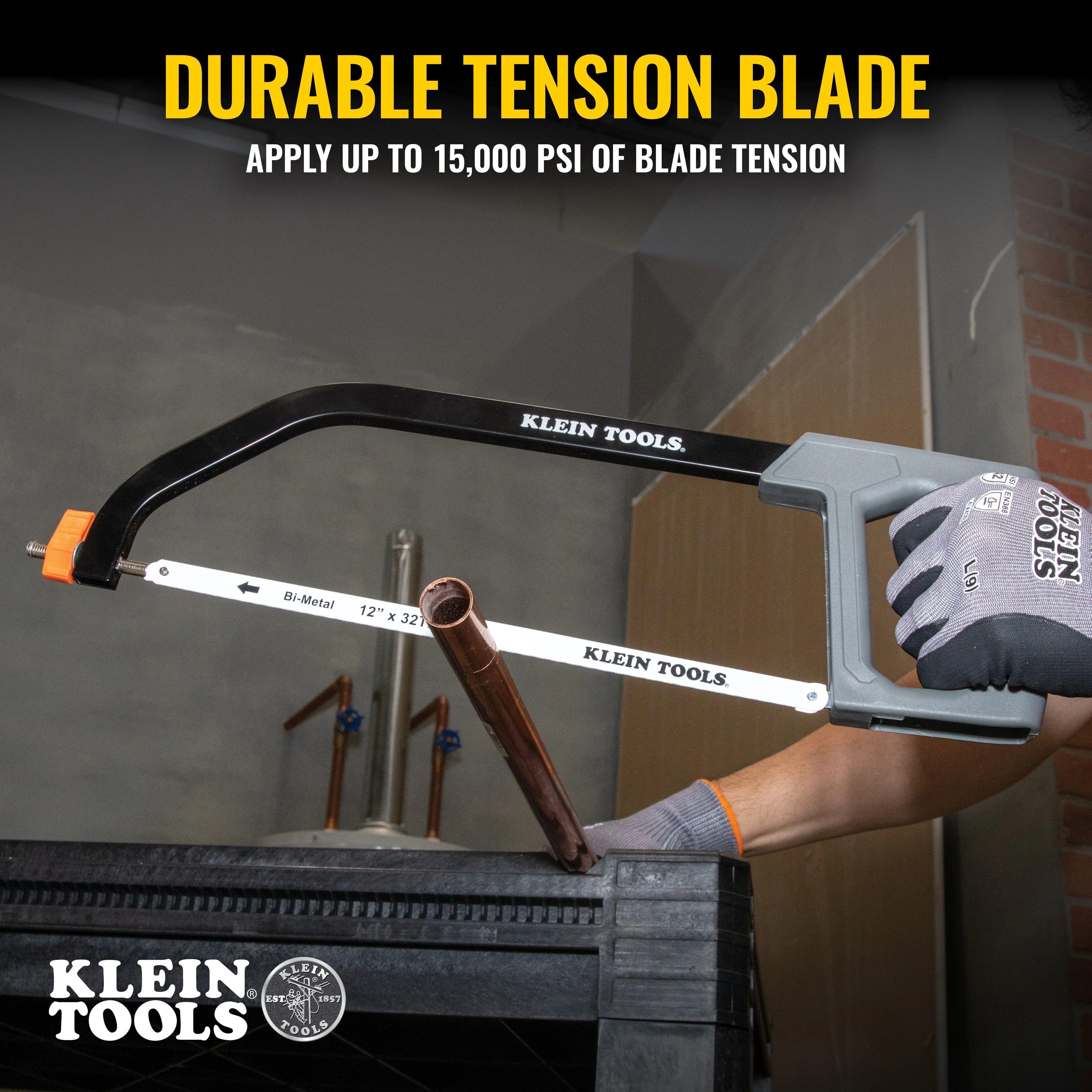 Klein Tools 31431 Full-Frame Finish-Cut Hacksaw - Image 8