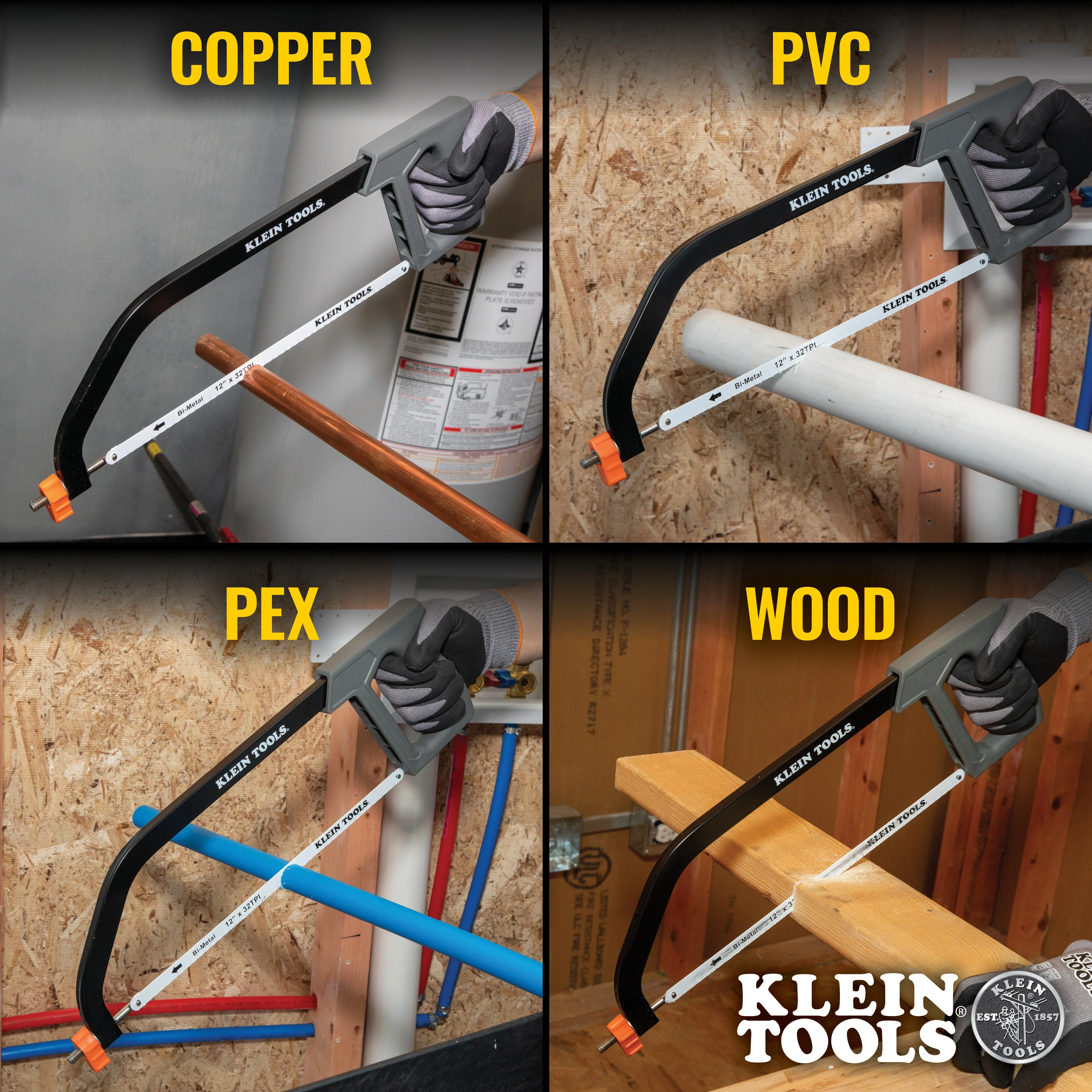 Klein Tools 31431 Full-Frame Finish-Cut Hacksaw - Image 9