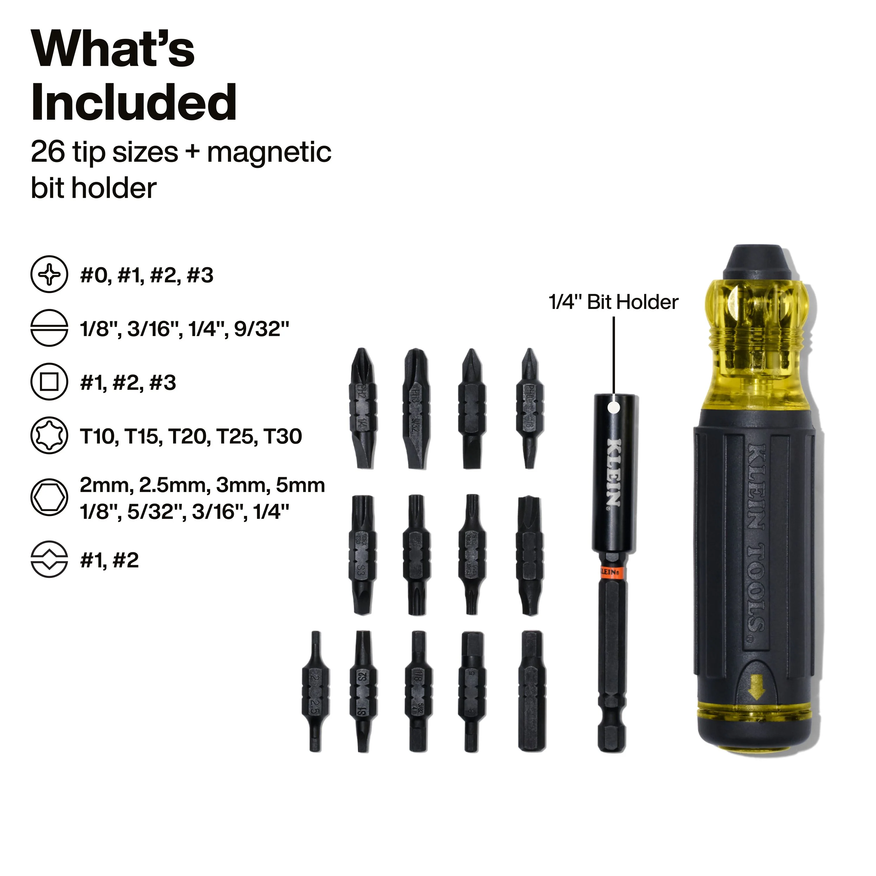 Klein Tools 32317HD 27-in-1 Impact-Rated Multi-Bit Screwdriver - Image 2