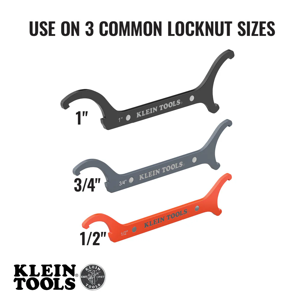 Klein Tools 50901R Straight Locknut Wrench Set - Image 4