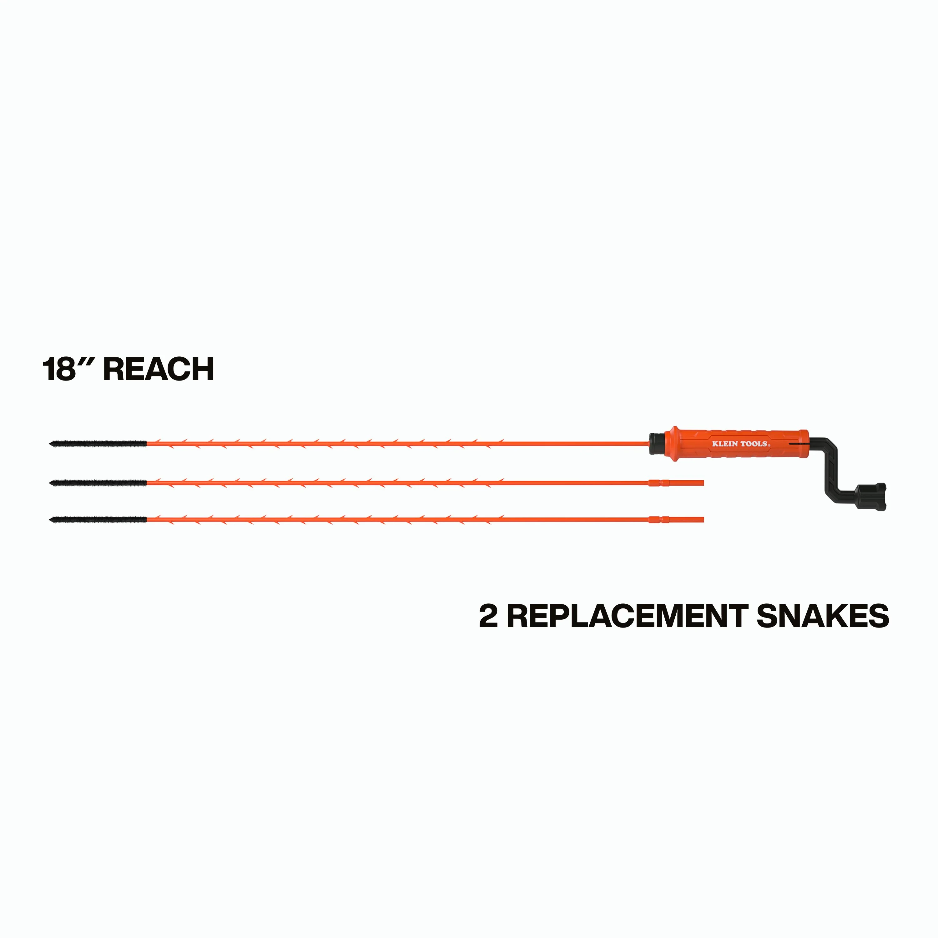 Klein Tools 53020 18-Inch Drain Snake Auger, 3-Pack - Image 3