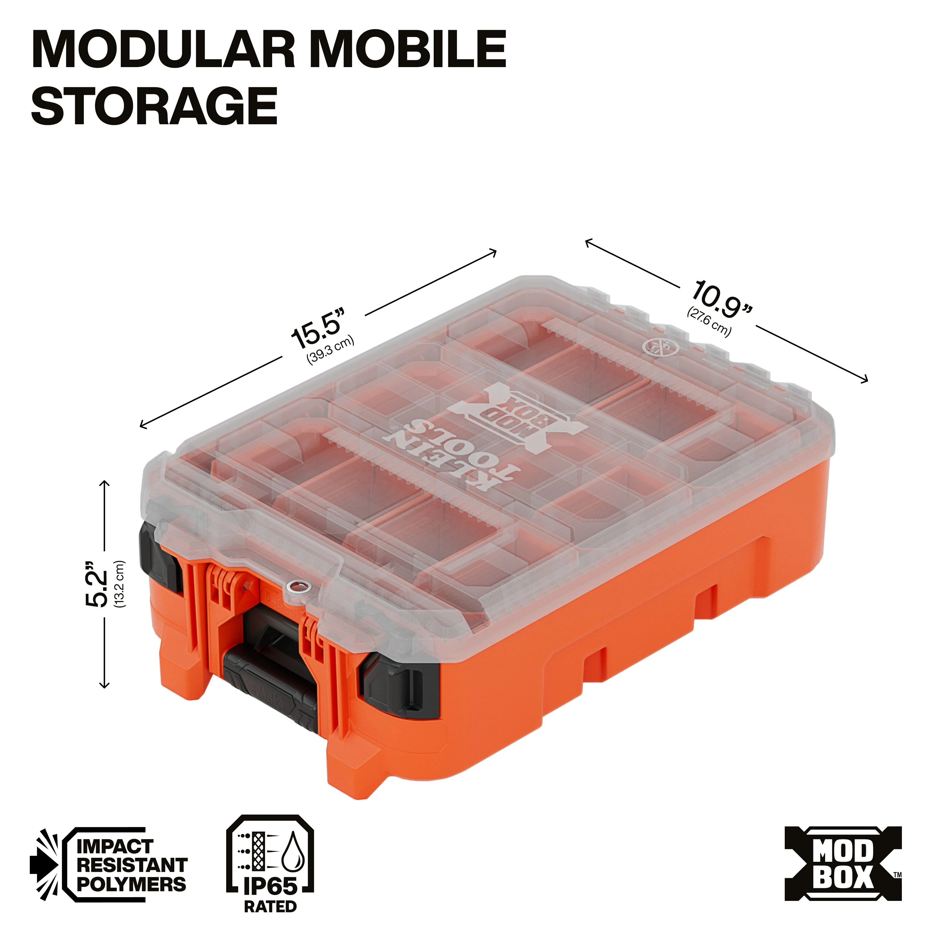 Klein Tools 54500MBX MODbox Component Box, Half Width - Image 3