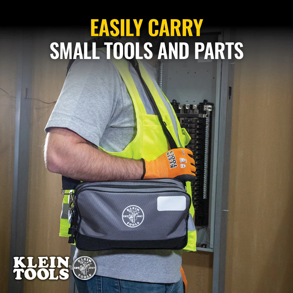 Klein Tools 55583 Double Zipper Bag, 12" x 7" - Image 6