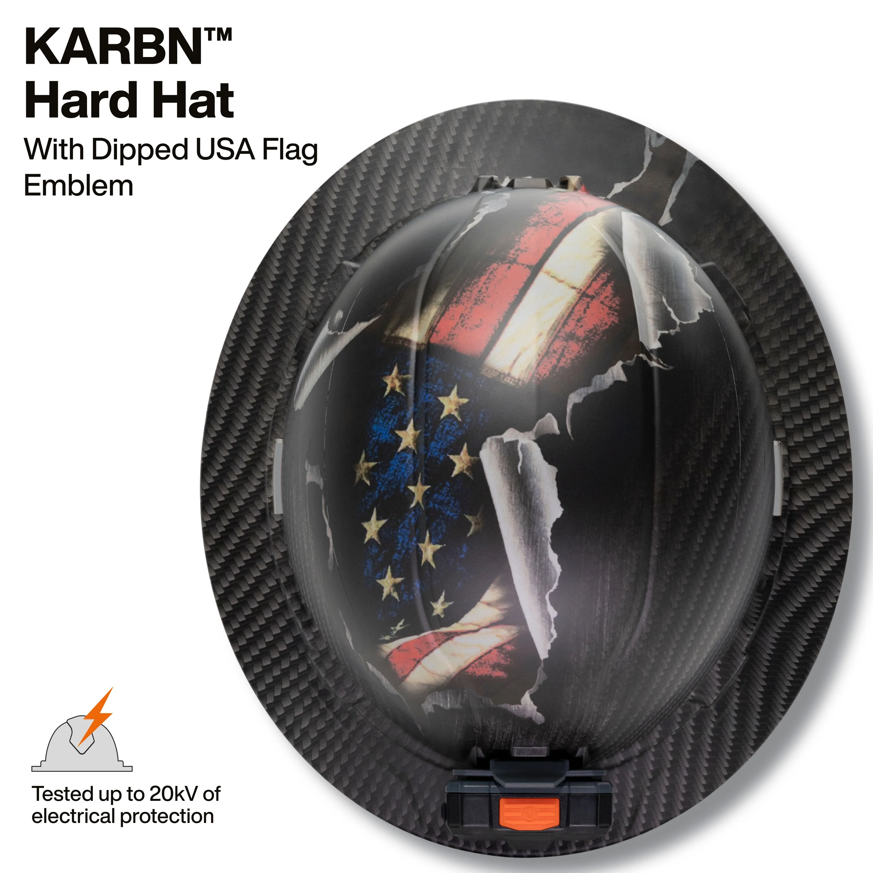Klein Tools 60346FS Hard Hat, Freedom Series KARBN Pattern, Non-Vented Full Brim, Class E - Image 3