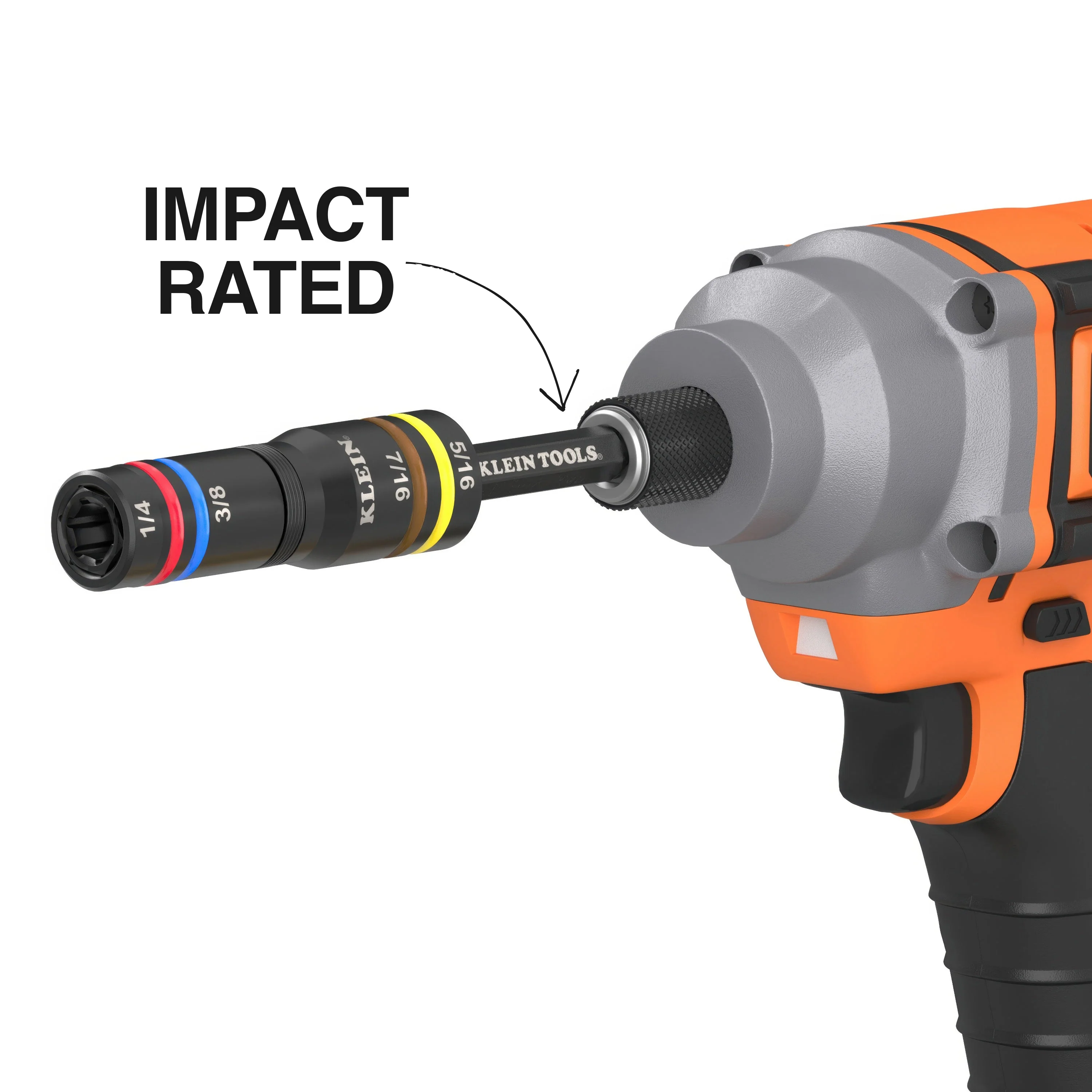 Klein Tools 654QS KNECT Quad-16 Heavy-Duty Impact Flip Sockets, SAE and Metric, 6 Pc. - Image 6