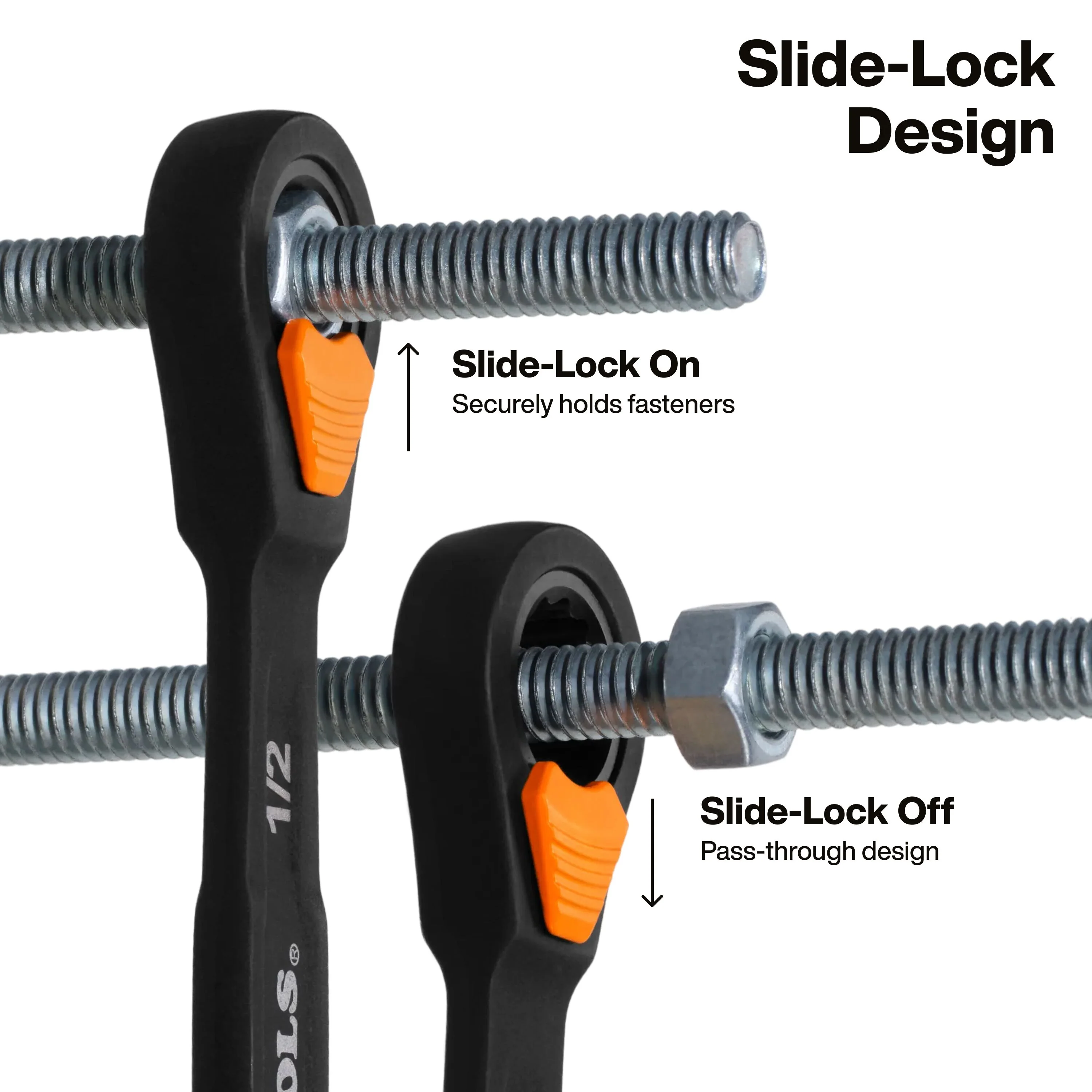 Klein Tools 69508 Ratcheting Combination Slide-Lock Wrench Set, SAE, 8 Pc. - Image 4