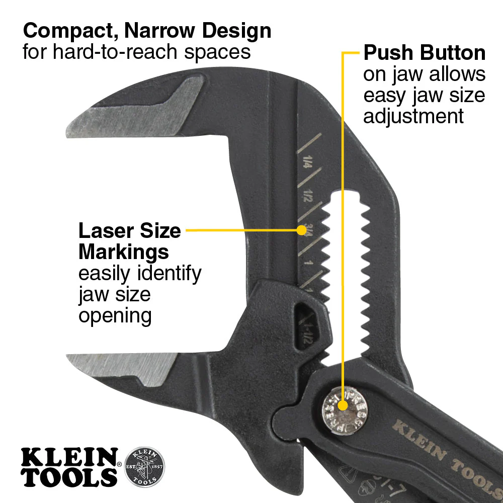 Klein Tools D53103KIT Compact Plier Wrench Set, 3 Pc. - Image 5