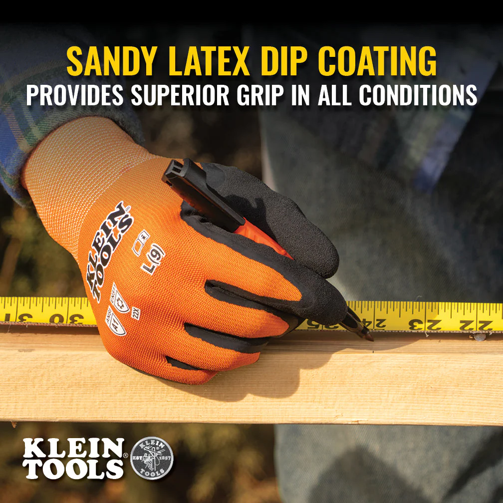 Klein Tools Winter Knit Dipped Gloves, Cut Level A1, Touchscreen - Image 10