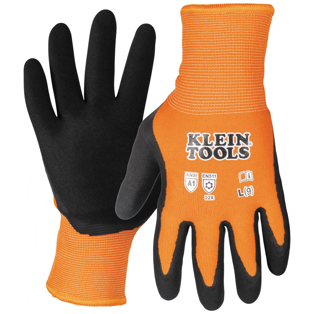 Klein Tools Winter Knit Dipped Gloves, Cut Level A1, Touchscreen - Image 4