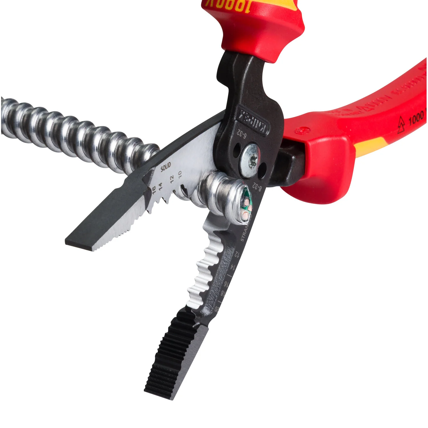 Knipex 13 78 8 SBA 8" Forged Wire Stripper 20-10 AWG, 1000V Insulated - Image 8
