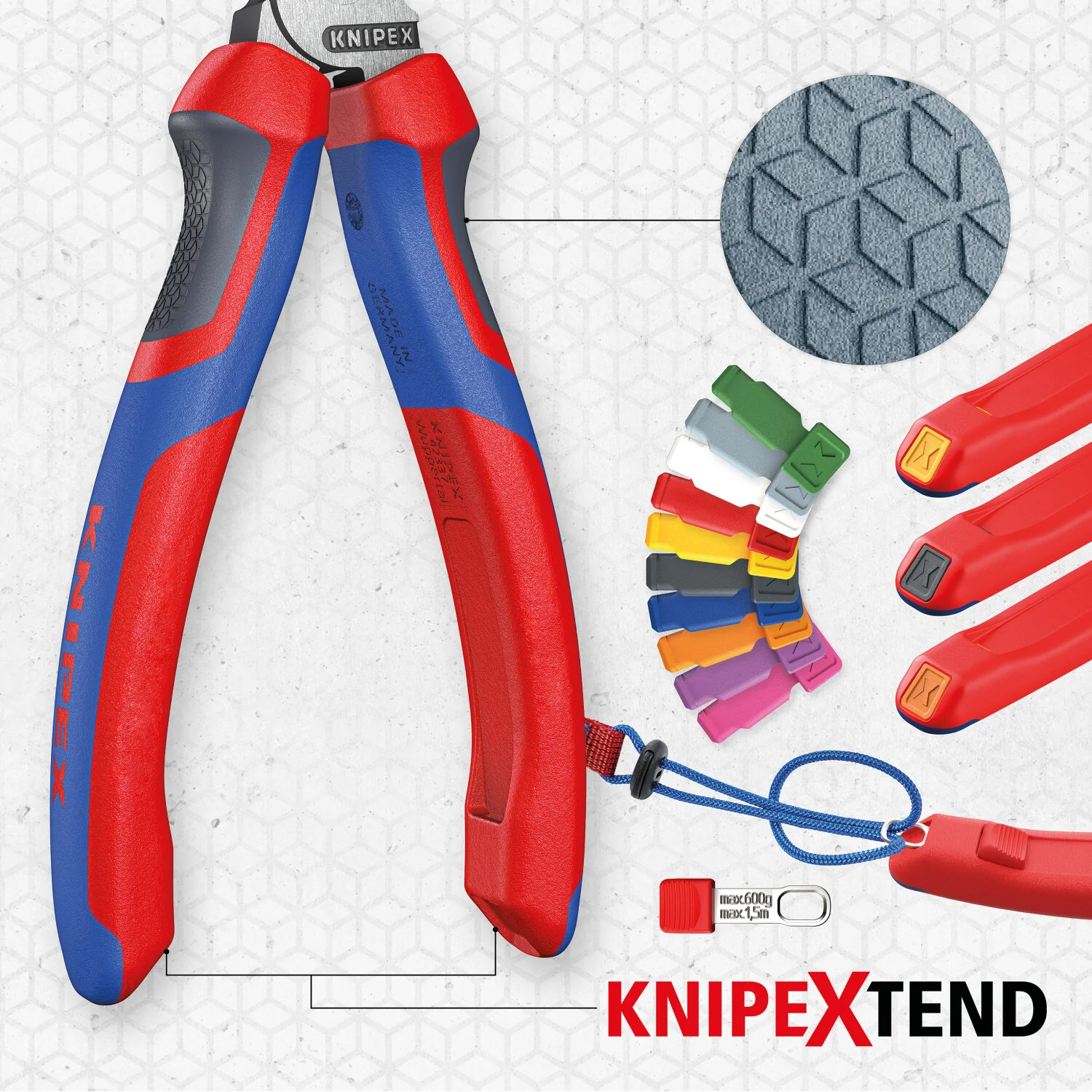 Knipex 26 15 200 KnipeXtend Long Nose Pliers with Cutter, 8" - Image 9