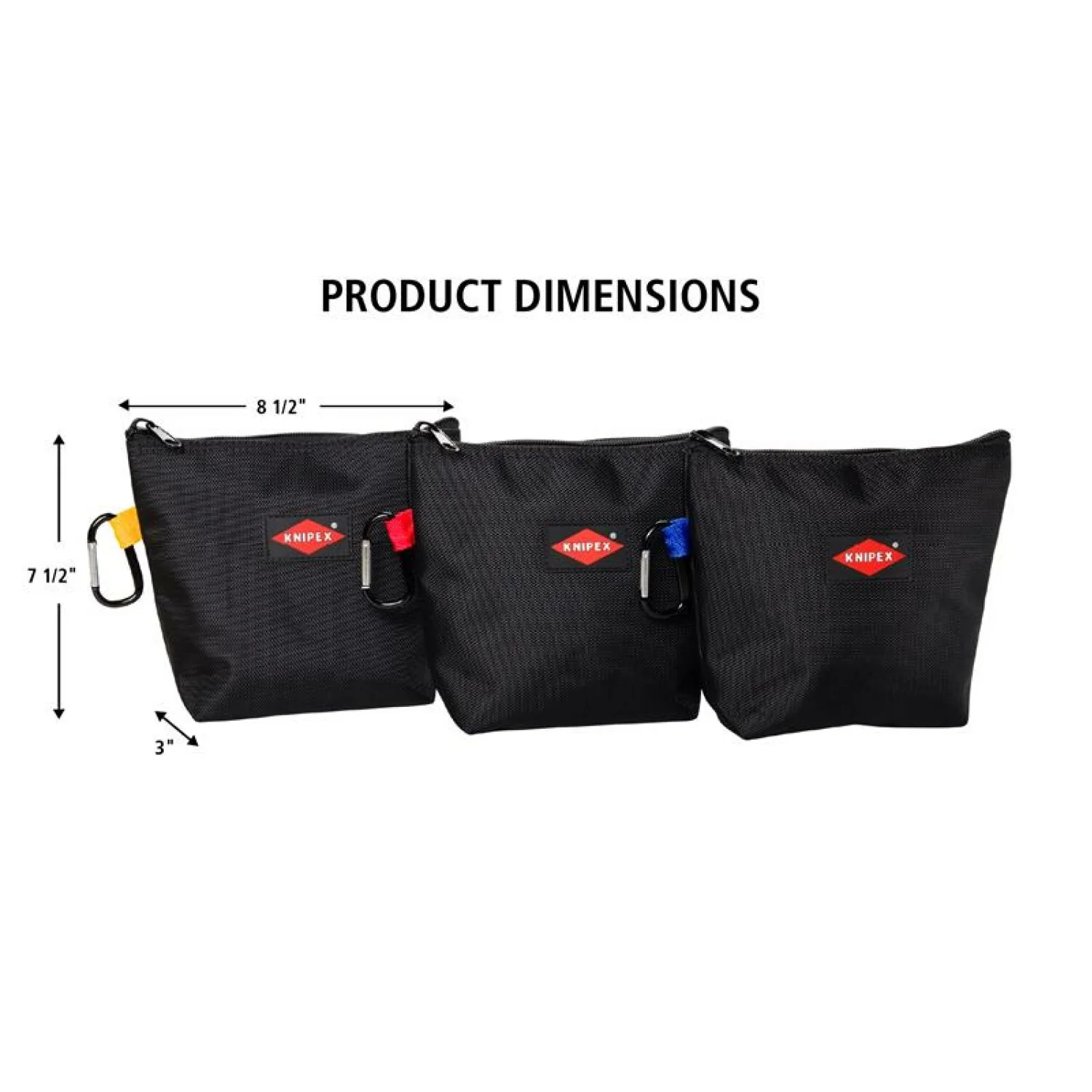 Knipex 9K 00 80 178 US Stand-Up Tool Bag 3-Pack, Empty - Image 2