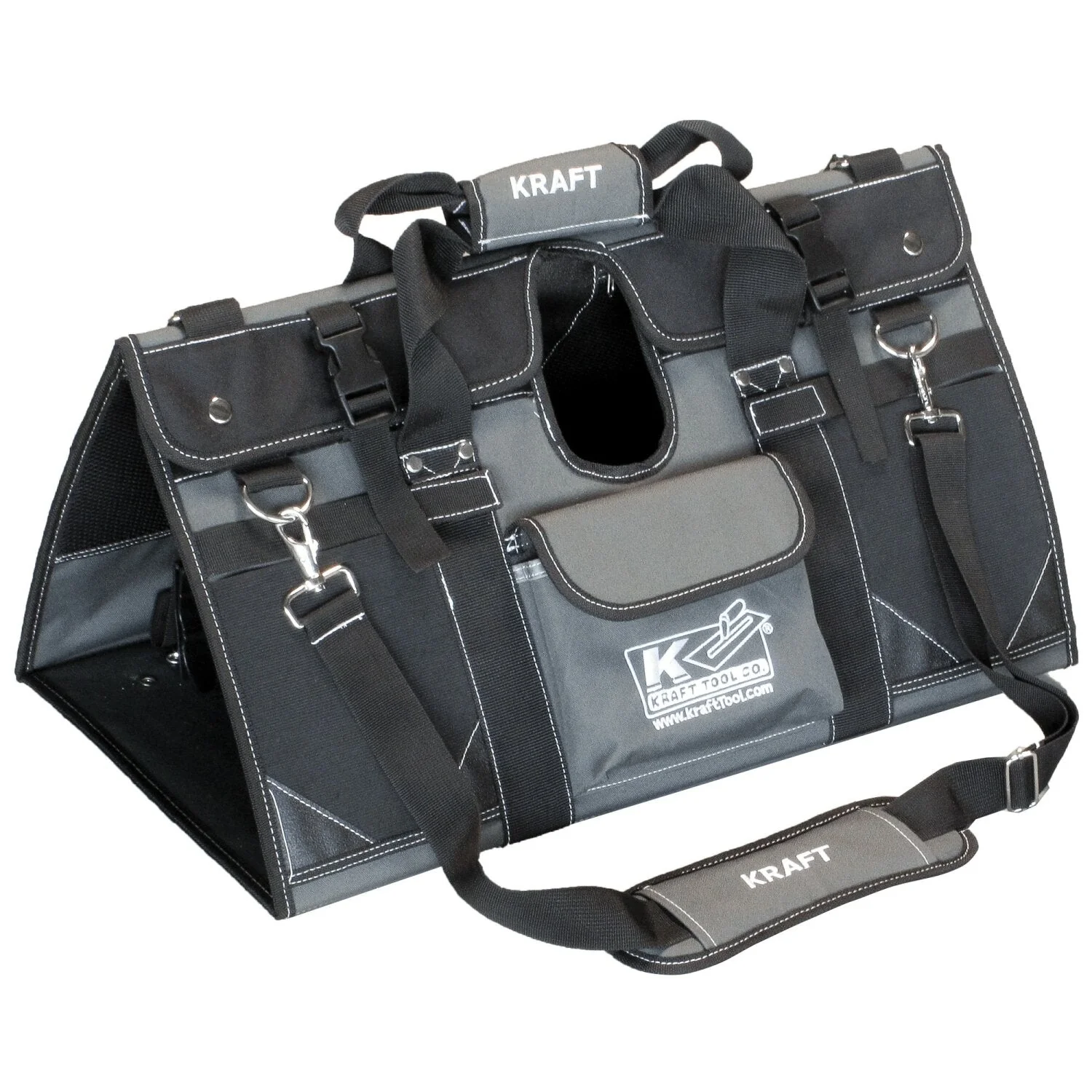 Kraft Tool CC1020 EZY-Tote Tool Carrier with 48" Orange Thunder® with KO-20 Technology Bull Float, EZY-Tilt II Bracket, and (4) 6 Ft. 1-3/8" Button Handles - Image 3