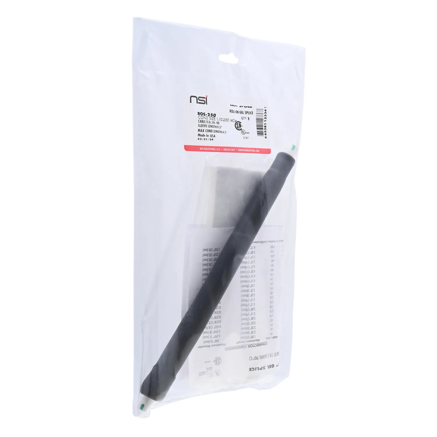 NSI ROS-250 Easy-Splice Direct Burial Roll-On Splice Sleeve-250 MCM - Image 4