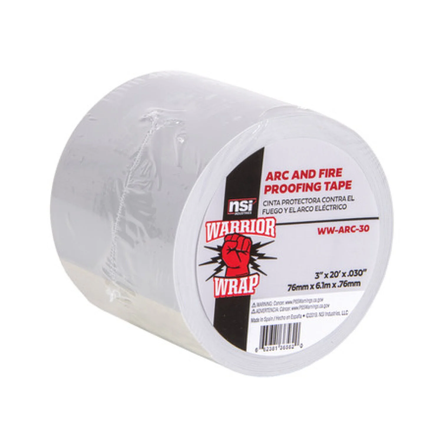 NSI WW-ARC-30 Gray Fire-Retardant Arc Proofing Tape, 30mil, 3in Wide, 20ft Long - Image 6