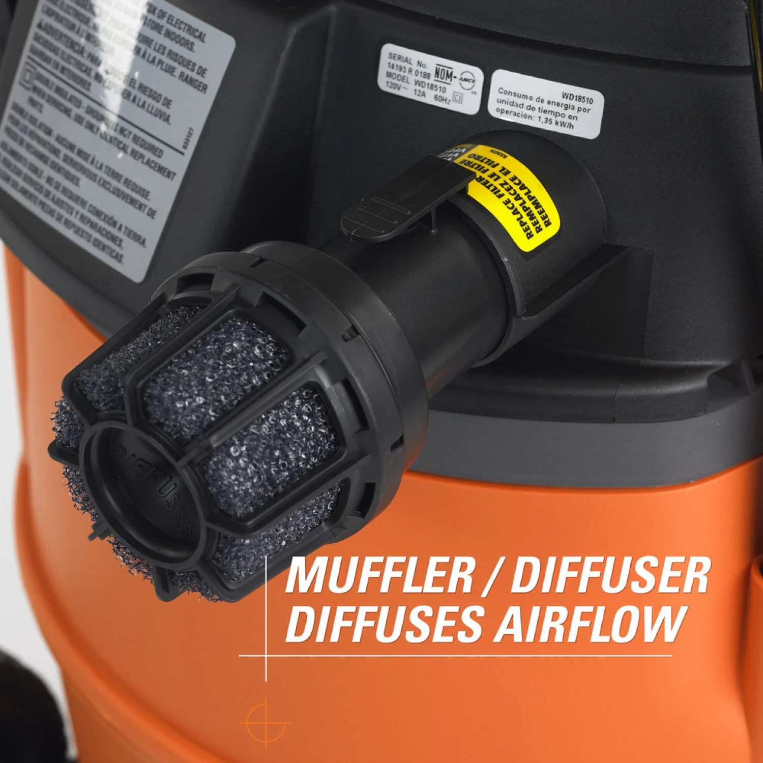 Ridgid 31698 Wet/Dry Vacuum - Ridgid WD1851EX 16 Gallon High Performance Portable Vac - Image 12