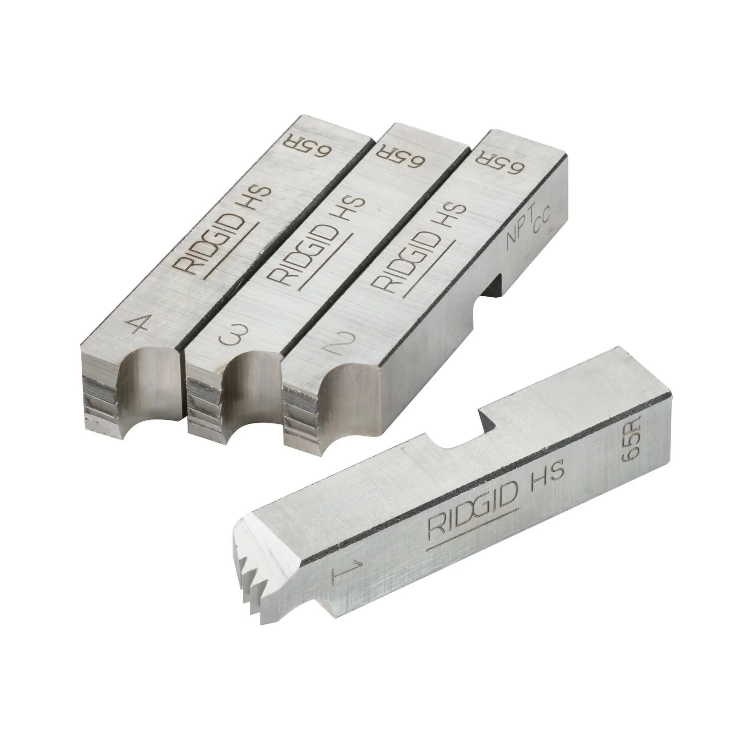 Ridgid 38100 65R-TC 1" - 2" NPT with 1 Set High-Speed Dies For 65R Die Head