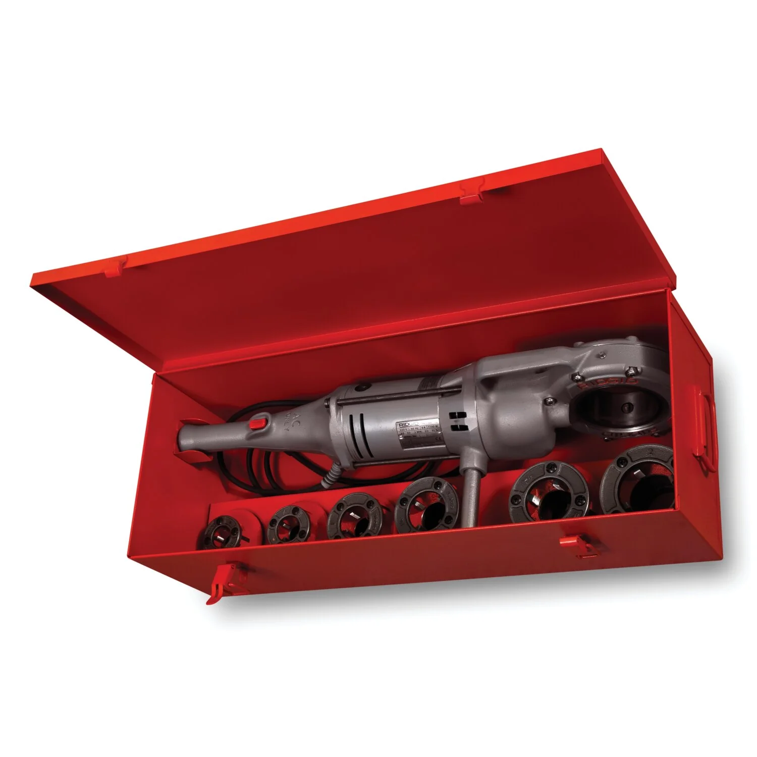 Ridgid 45178 700 Power Drive w/ 1/2"-2" NPT Die Heads, Case and Support Arm - Image 2