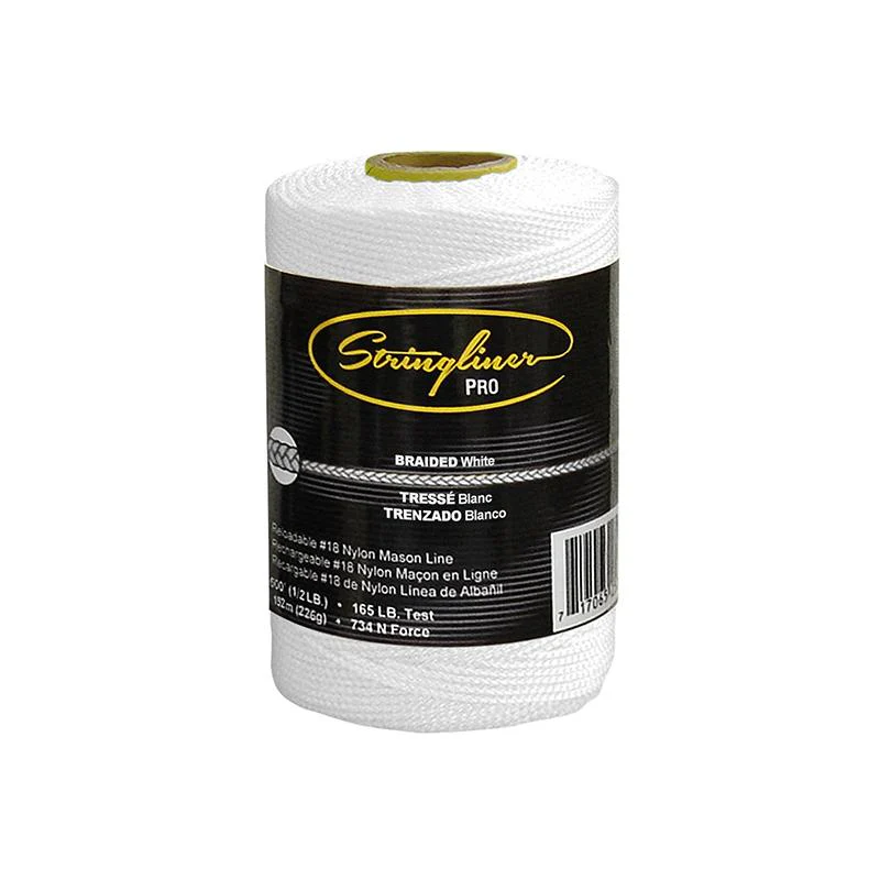 US Tape 35453 #18 Construction Replacement Roll BRAIDED WHITE 500'