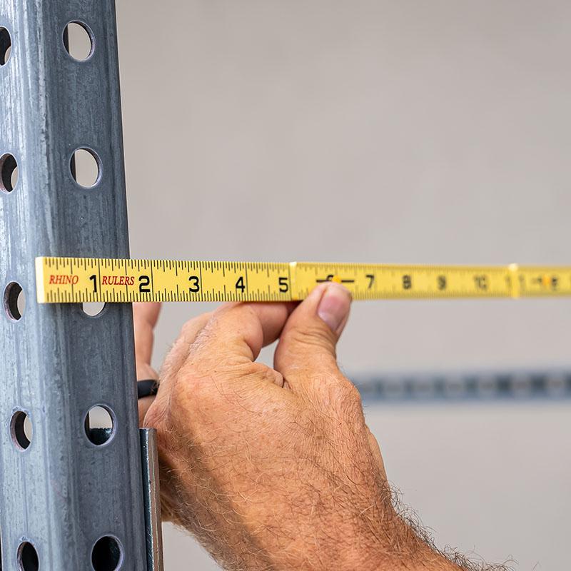 US Tape 55160 Rhino Fiberglass Folding Ruler 5/8" x 6' Carp with 6" sliding extension, Yellow - Image 2