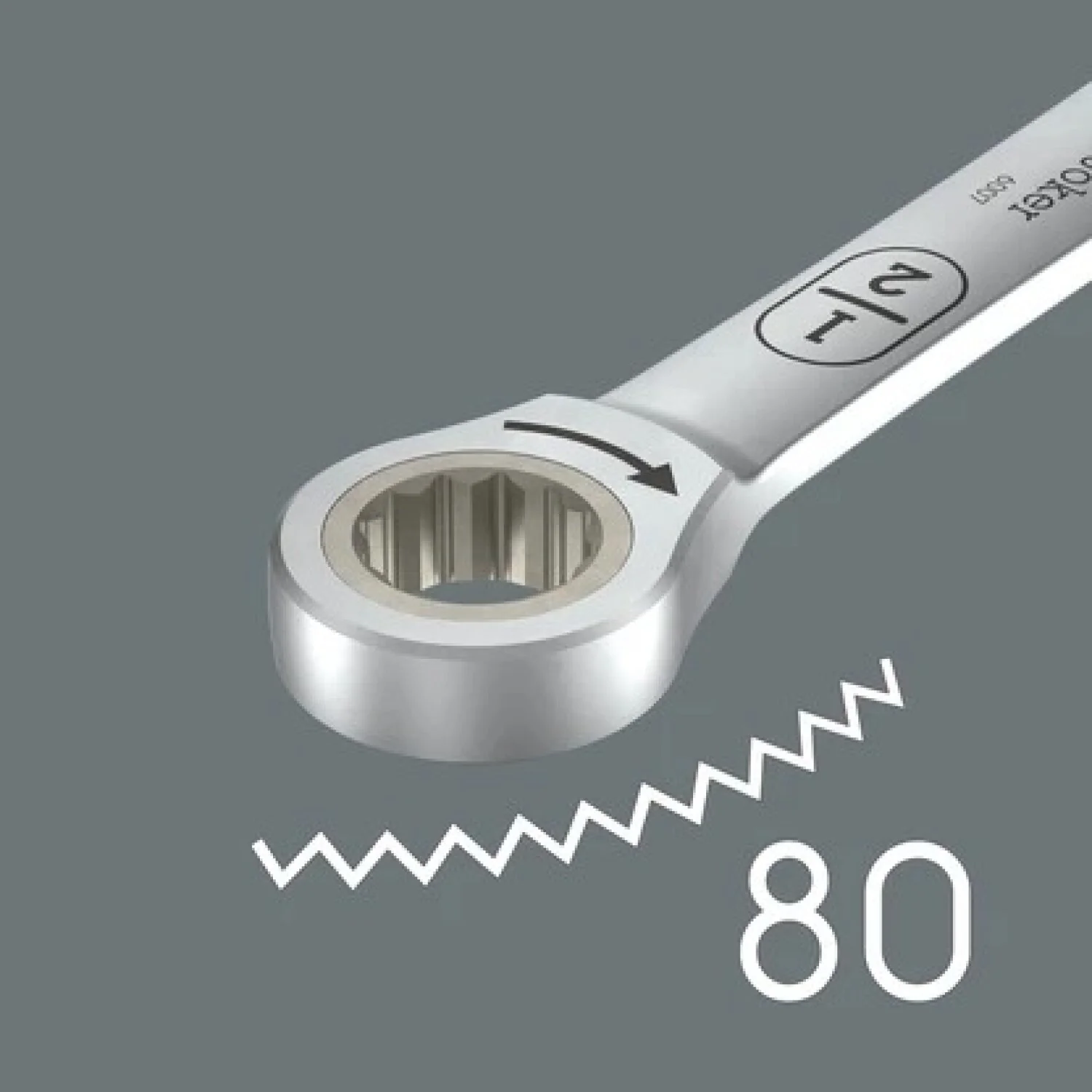 Wera 05020368001 6007 Joker Ratcheting Combination Spanner Sb, Long Design, Imperial, 3/4" X 334 Mm - Image 2