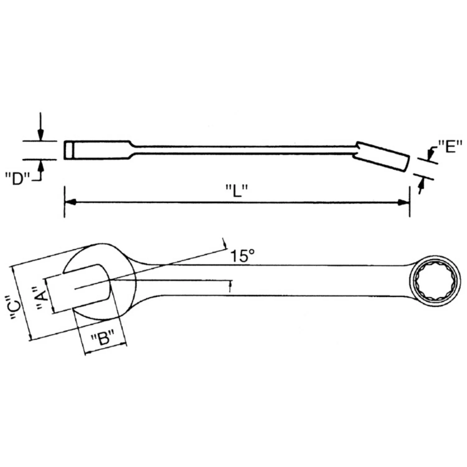 Wright Tool 1152 Combination Wrench WRIGHTGRIP 2.0 12 Point Satin - 1-5/8" - Image 2