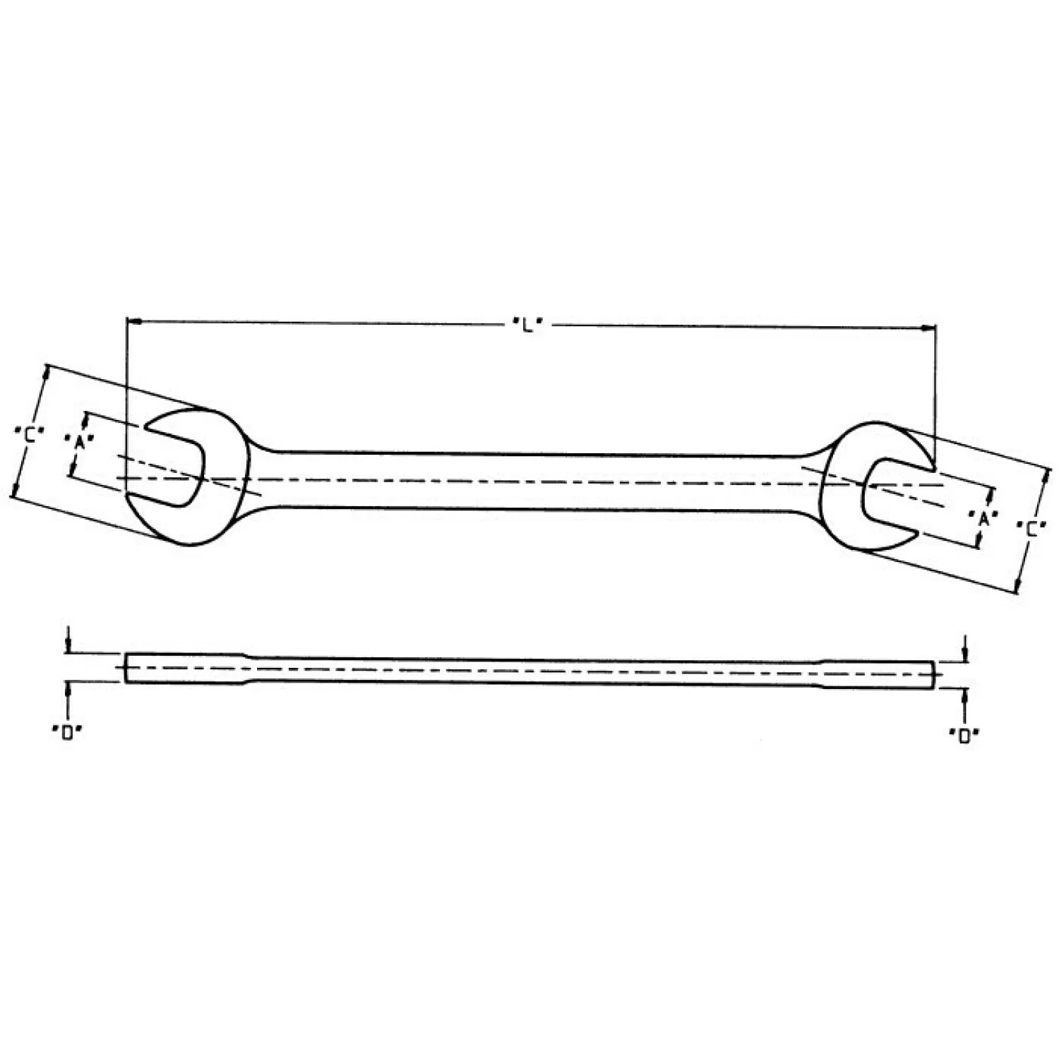 Wright Tool 1342 Open End Wrenches - SAE  - 1-1/4" x 1-5/16" - Image 2